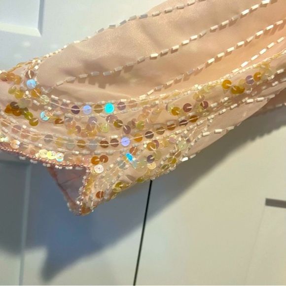 • VINTAGE 80s Gorgeous sparkly pink evening Gown • - Picture 15 of 16